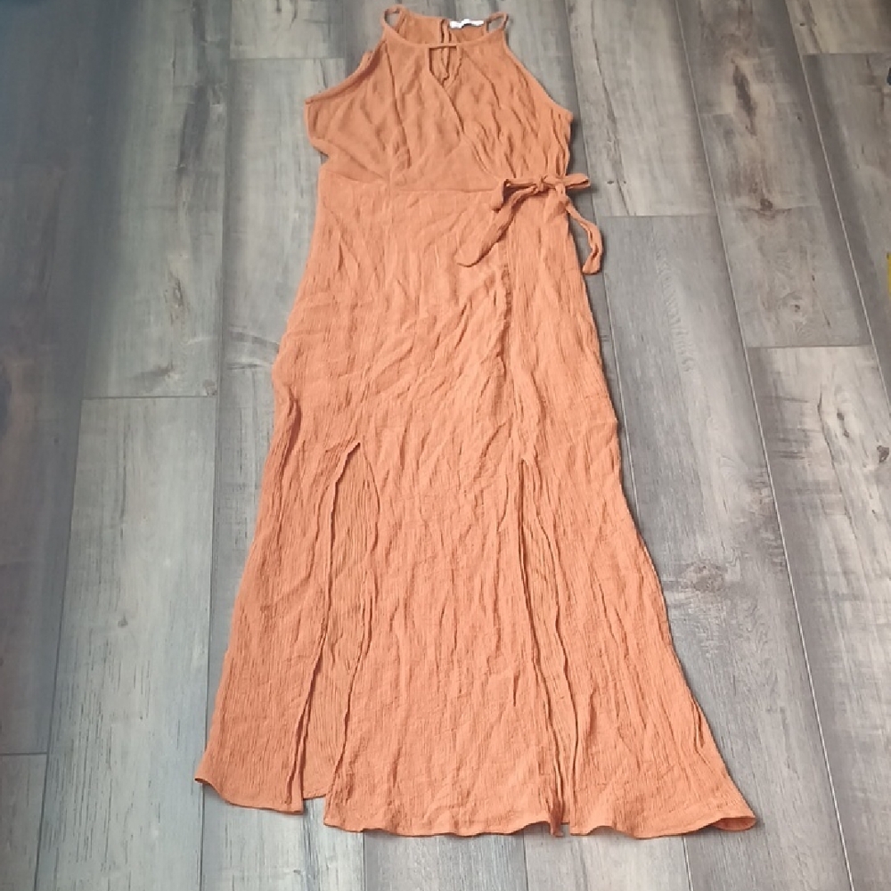 Staccato Sleeveless Maxi Dress in Terracotta Size L ( See Measurements )